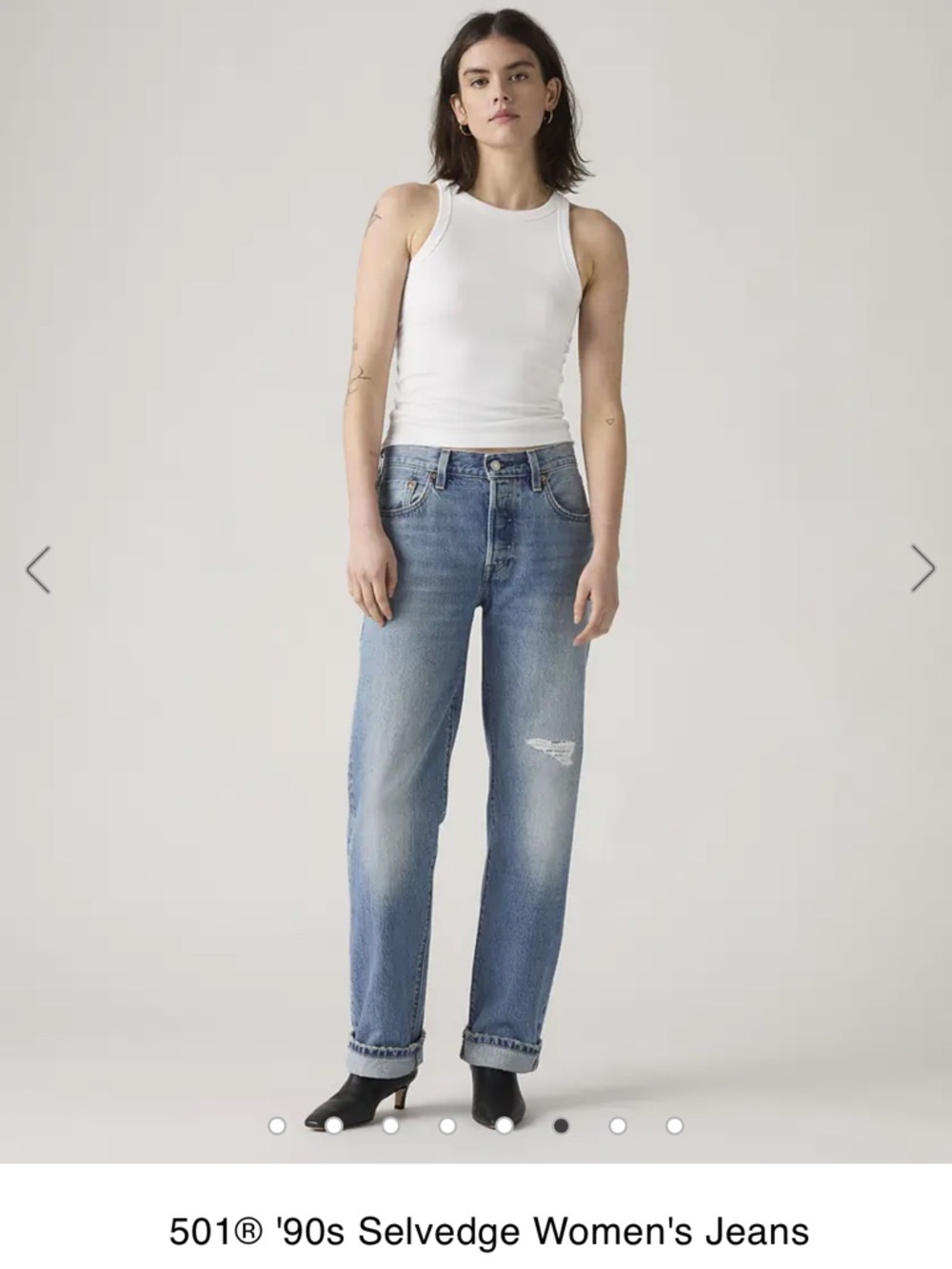 Levi's 501 90S SELVEDGE Straight leg Fresh Wash WOMEN'S JEANS 23 X 30 New!